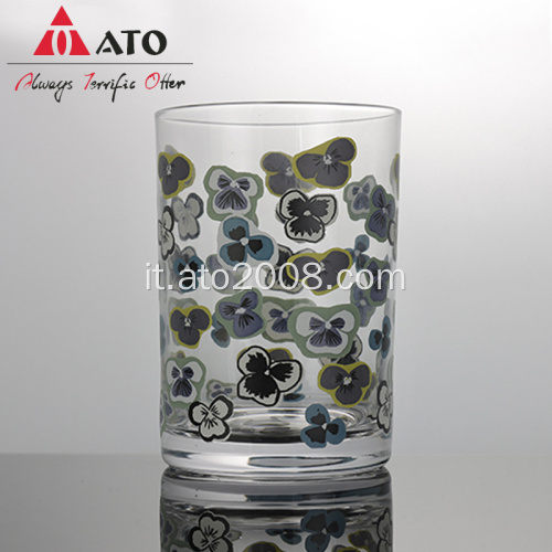 ATO personalizzare la tazza di vetro riutilizzabile succo di succo di oem